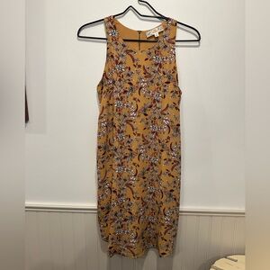 Pink Republic Mustard Floral Midi Dress